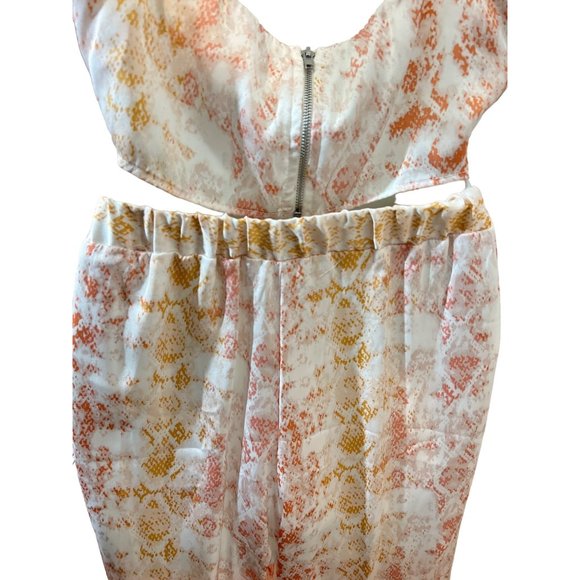 New Spaghetti Strap Cropped Top and Elastic Waist Flowy Pants 2 pc Set Large - Picture 7 of 8